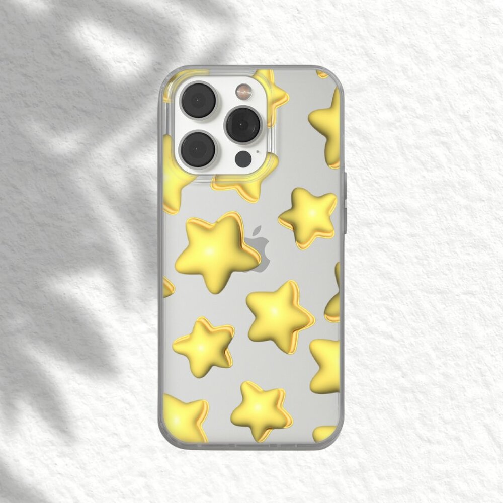 Star Clear Phone Case Durable cover fits iPhone 16 Pro, iPhone 13, Samsung S24 F